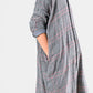 45R Indigo Double Woven Big Shirt-dress