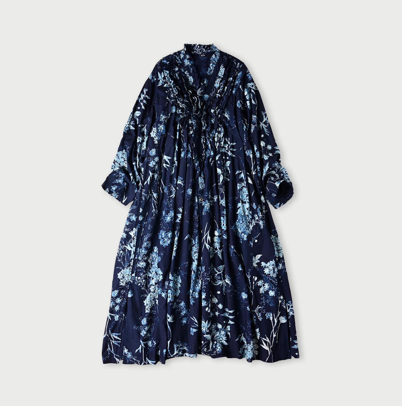 45R Indigo Khadi Noa Flower Cachecoeur Dress