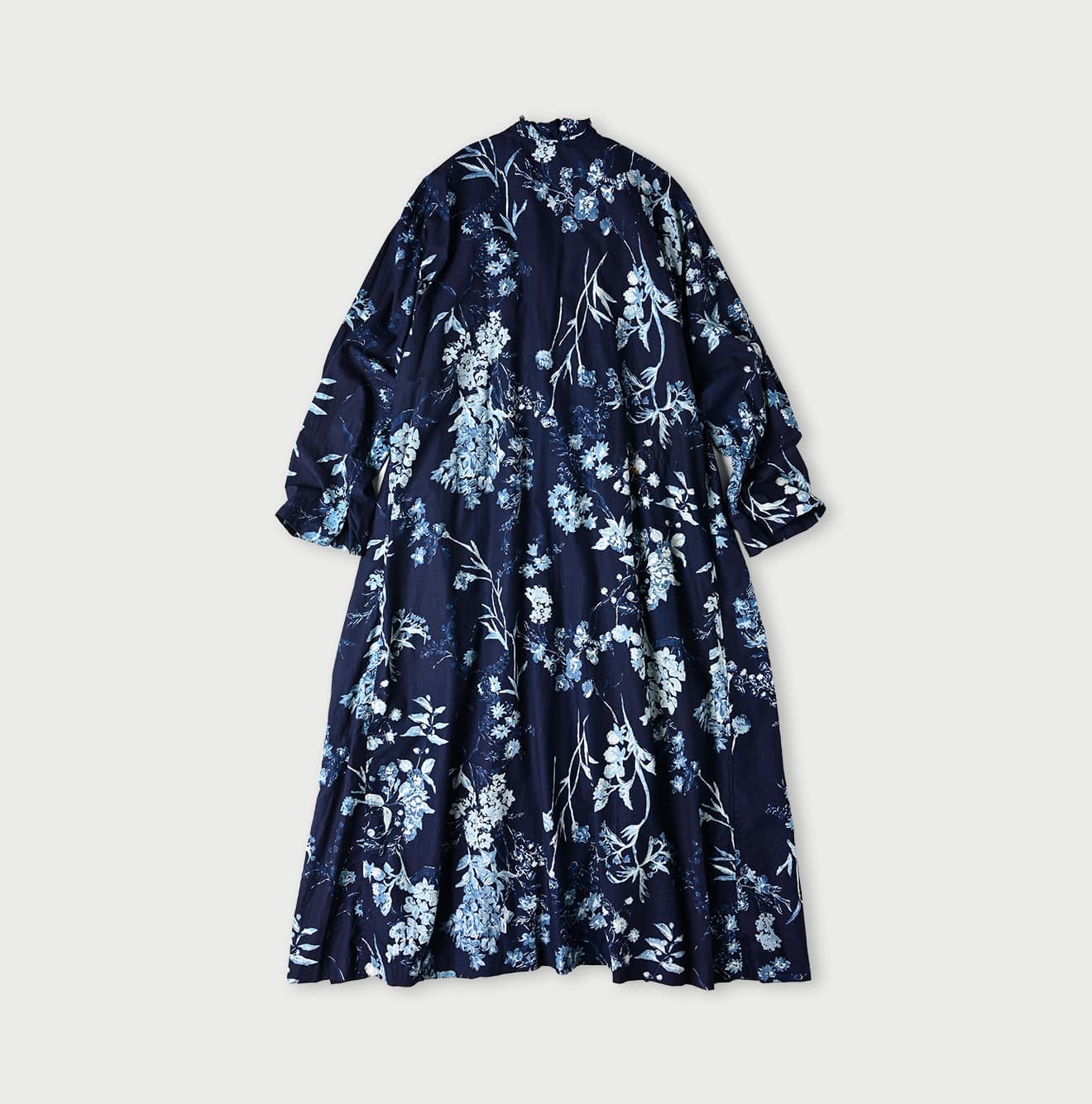 45R Indigo Khadi Noa Flower Cachecoeur Dress