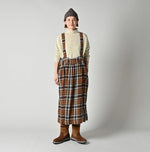 45R Indigo Flannel Apron Jumper Skirt