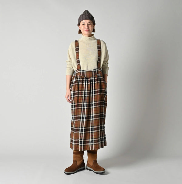 45R Indigo Flannel Apron Jumper Skirt