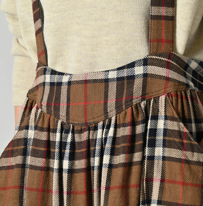 45R Indigo Flannel Apron Jumper Skirt - Image 7