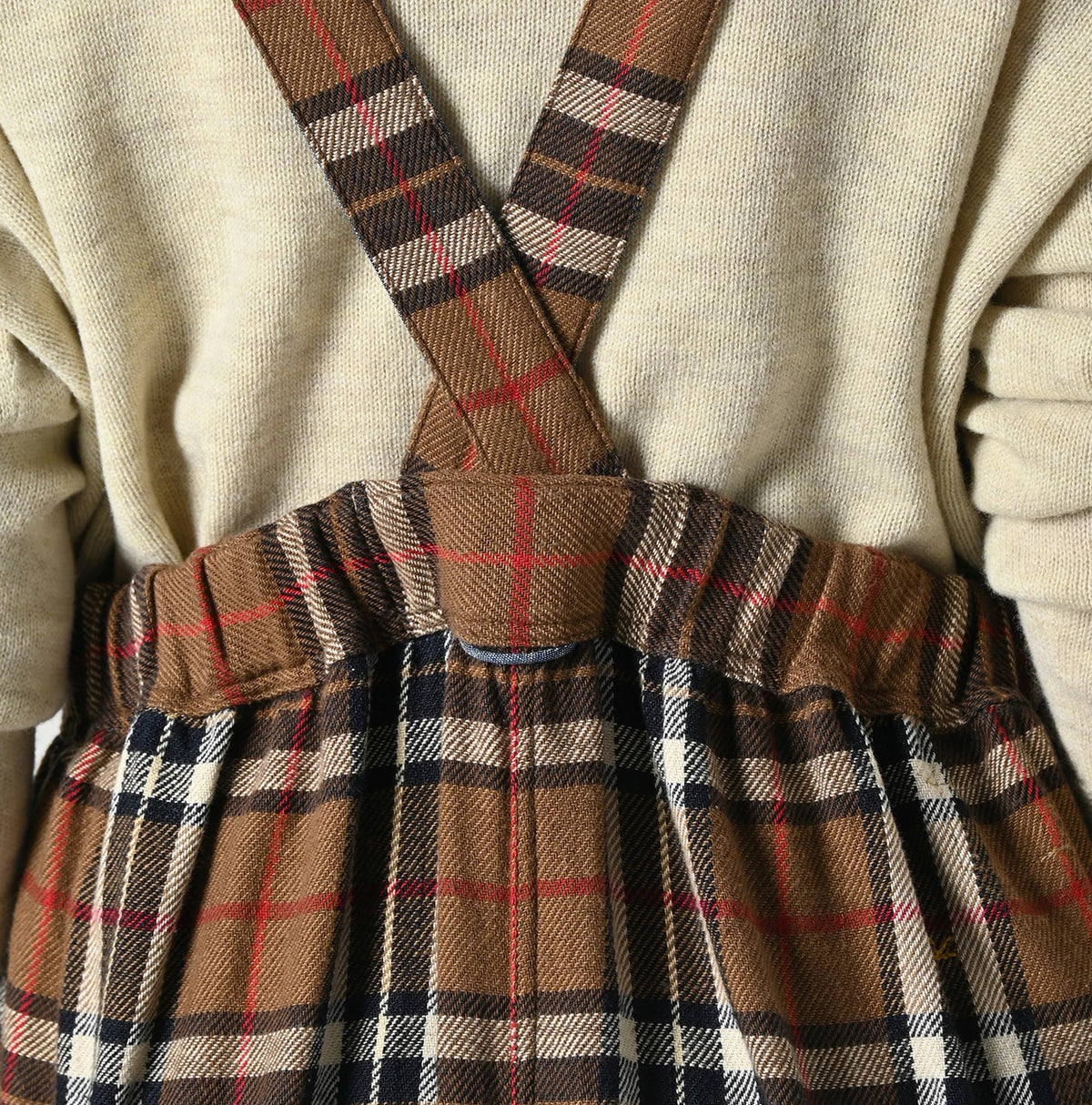 45R Indigo Flannel Apron Jumper Skirt