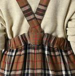 45R Indigo Flannel Apron Jumper Skirt