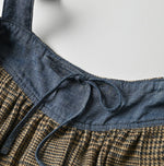 45R Indigo Flannel Apron Jumper Skirt