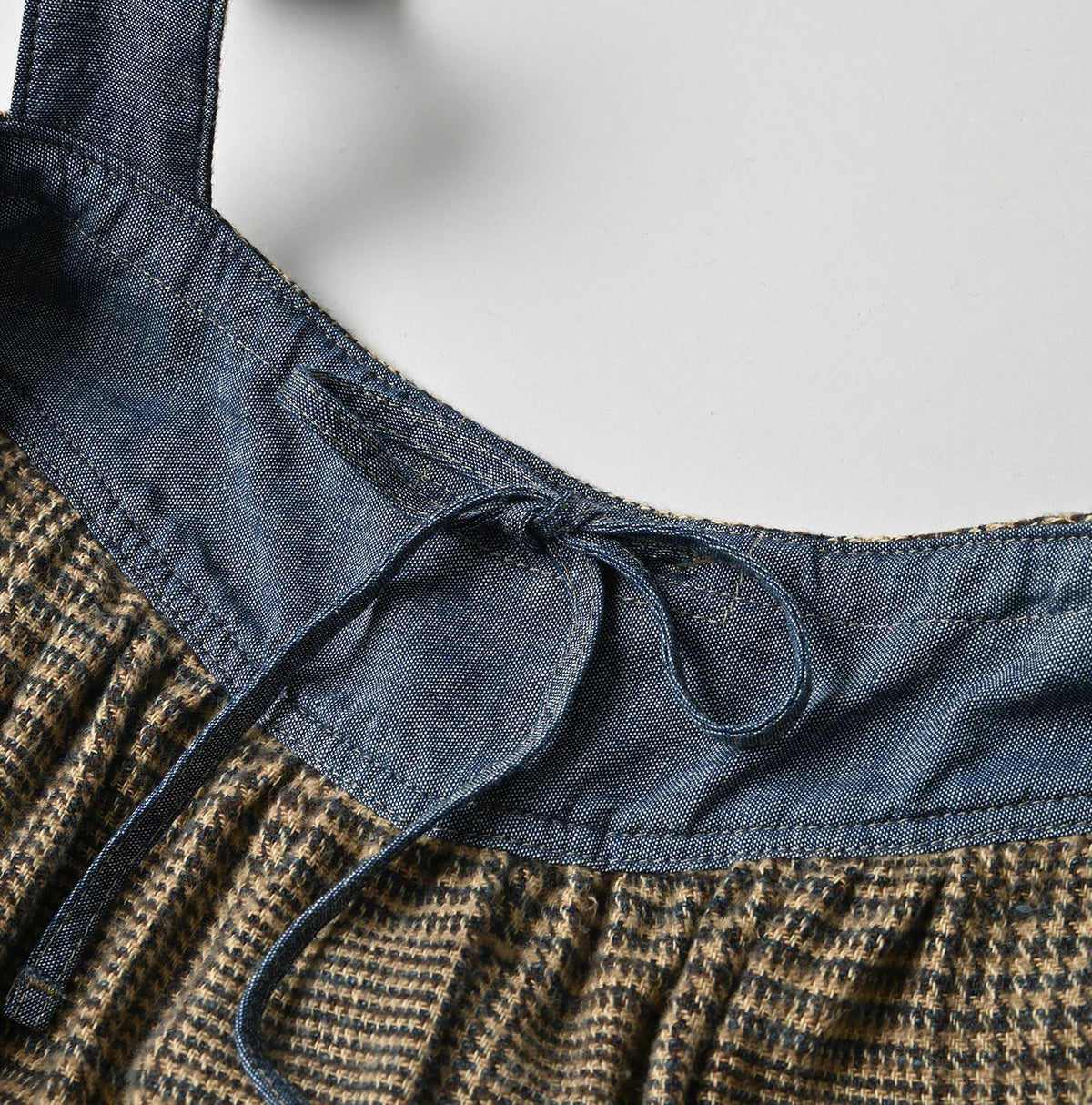 45R Indigo Flannel Apron Jumper Skirt