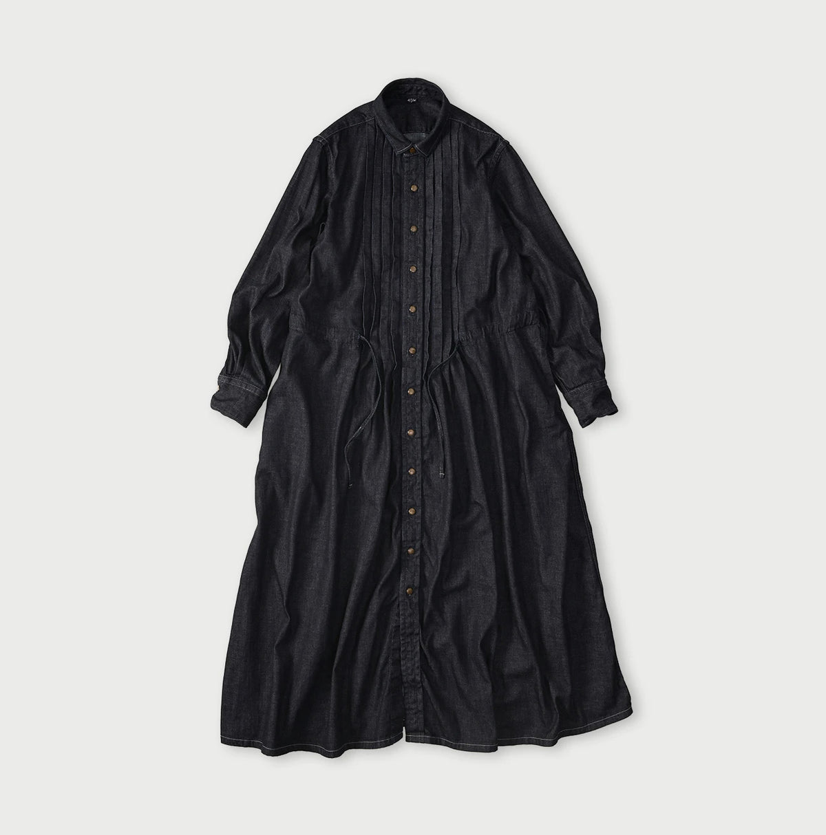45R 45 Petit Denim Tuck Shirt Dress Nou - Image 1