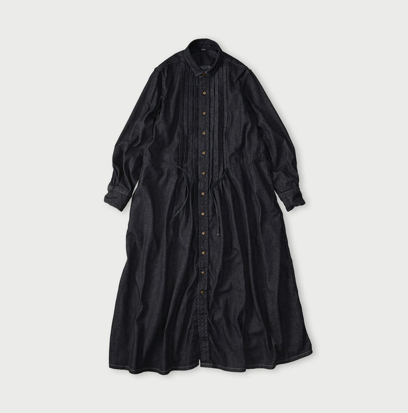 45R 45 Petit Denim Tuck Shirt Dress Nou - Image 1