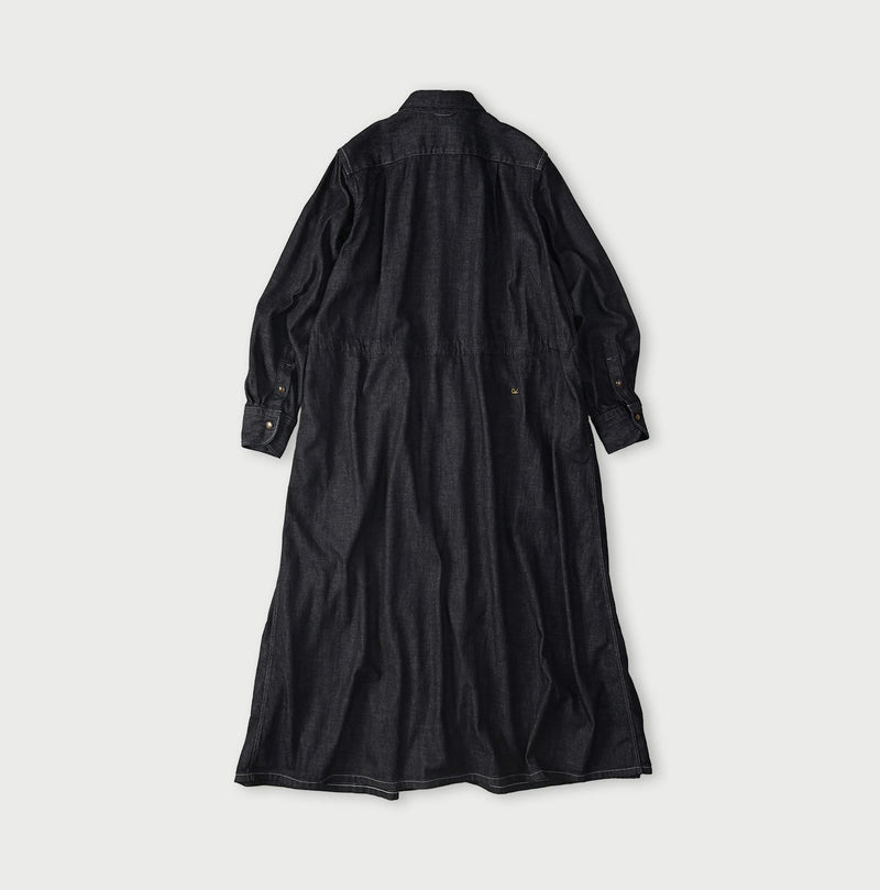 45R 45 Petit Denim Tuck Shirt Dress Nou - Image 15