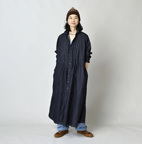 45R 45 Petit Denim Tuck Shirt Dress Nou