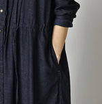 45R 45 Petit Denim Tuck Shirt Dress Nou