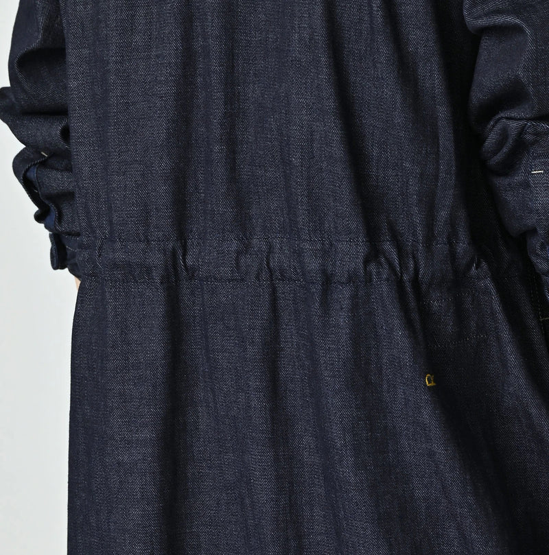 45R 45 Petit Denim Tuck Shirt Dress Nou - Image 13