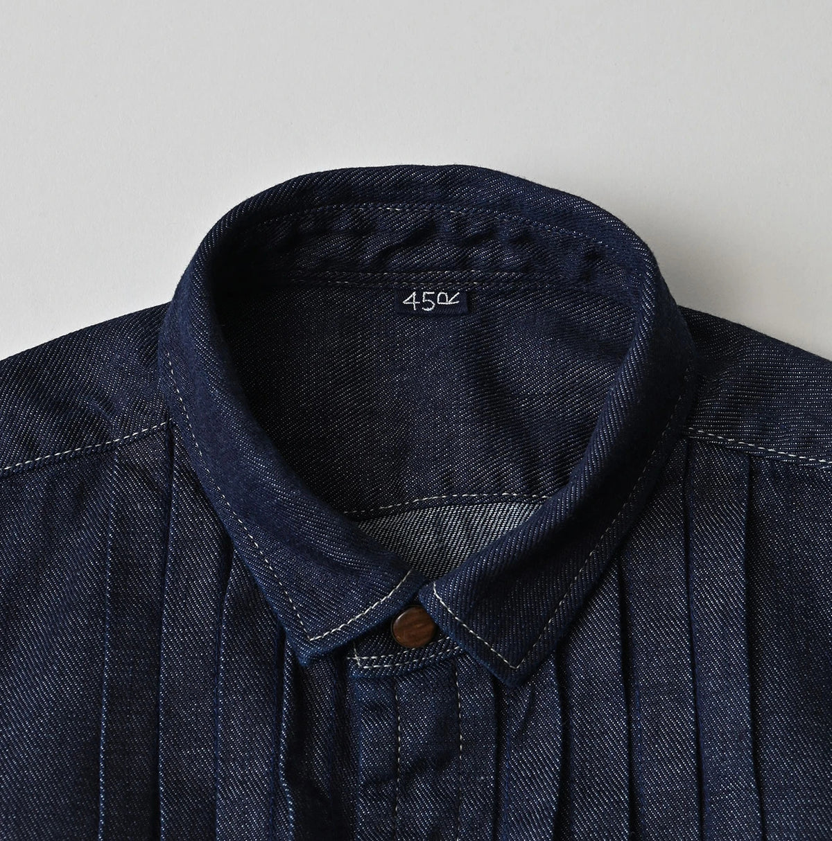 45R 45 Petit Denim Tuck Shirt Dress Nou