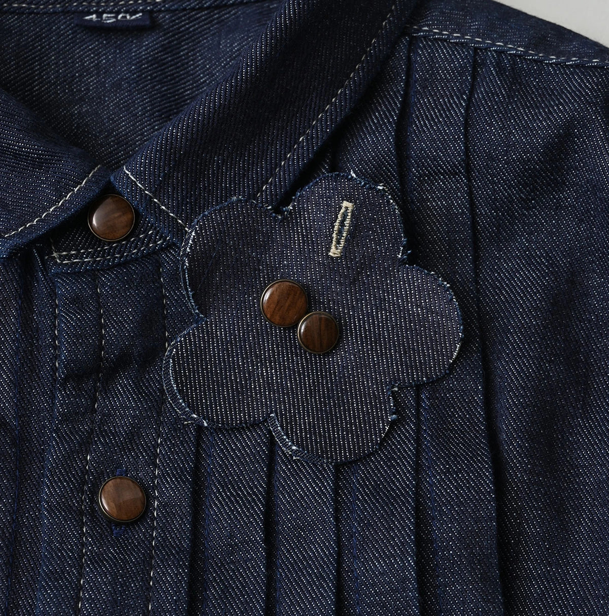 45R 45 Petit Denim Tuck Shirt Dress Nou