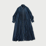 45R 45 Petit Denim Tuck Shirt Dress Distressed