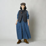 45R 45 Petit Denim Tuck Shirt Dress Distressed