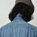 45R 45 Petit Denim Tuck Shirt Dress Distressed