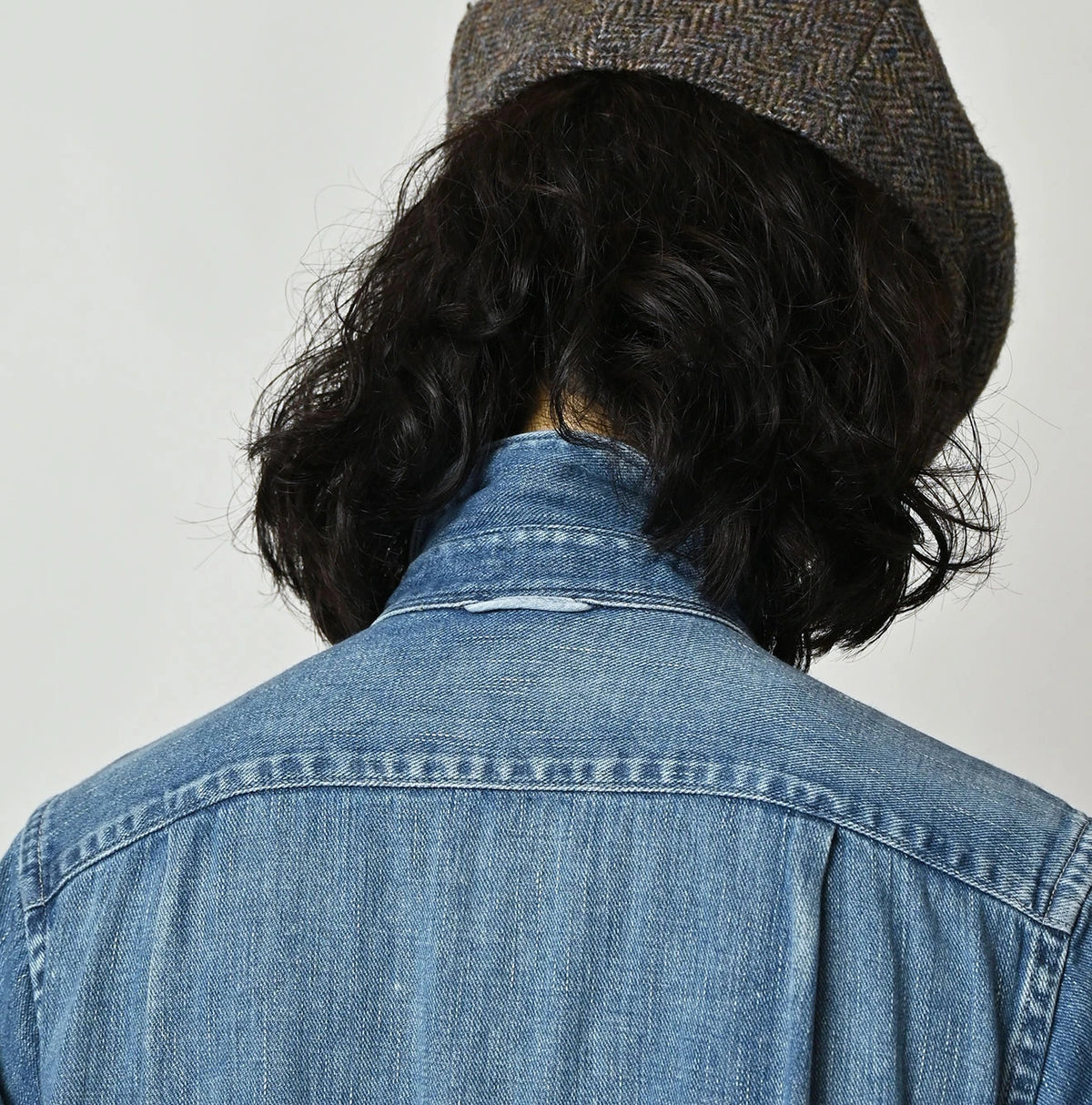 45R 45 Petit Denim Tuck Shirt Dress Distressed - Image 11