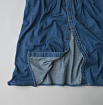 45R 45 Petit Denim Tuck Shirt Dress Distressed