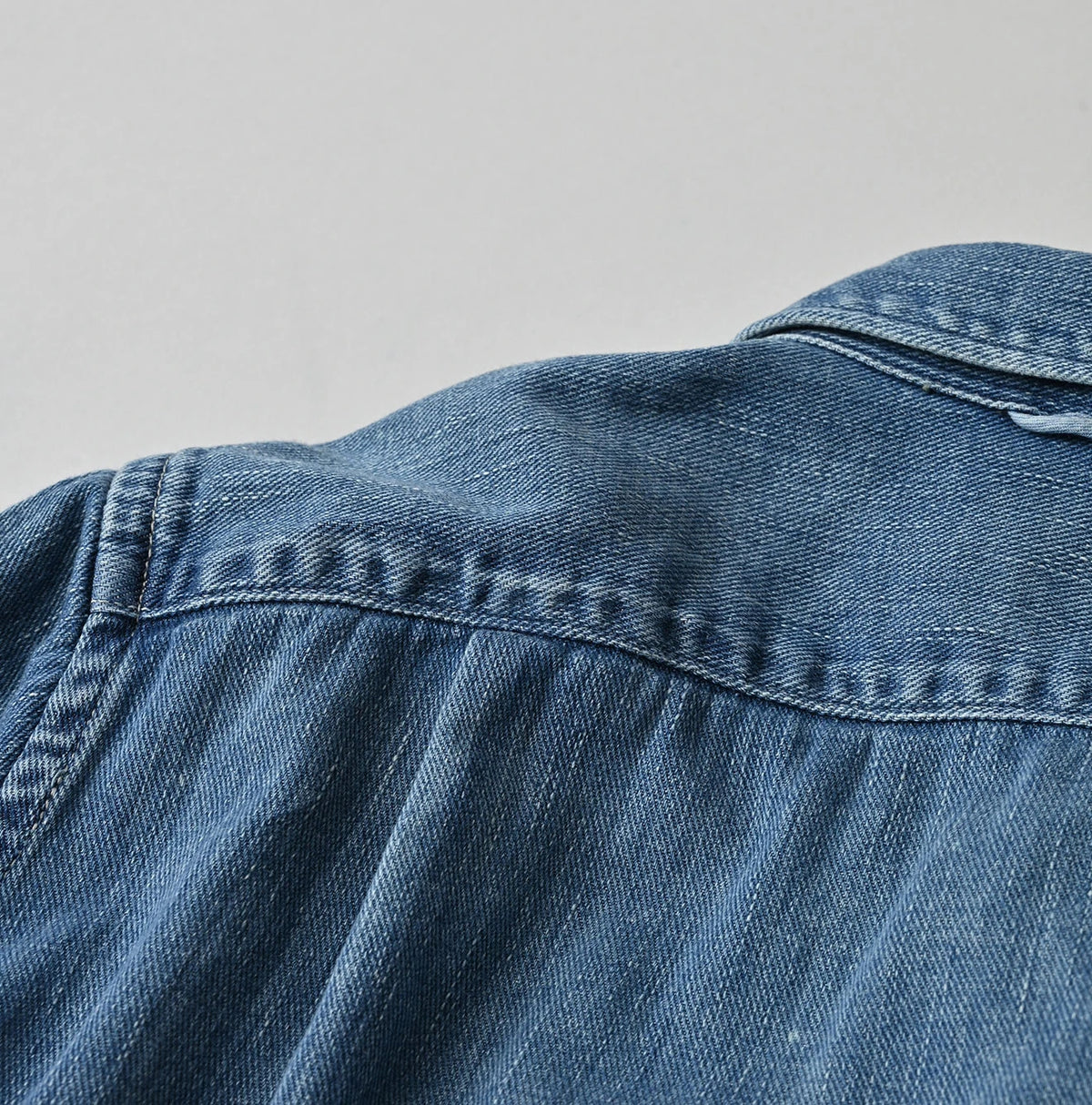 45R 45 Petit Denim Tuck Shirt Dress Distressed - Image 25