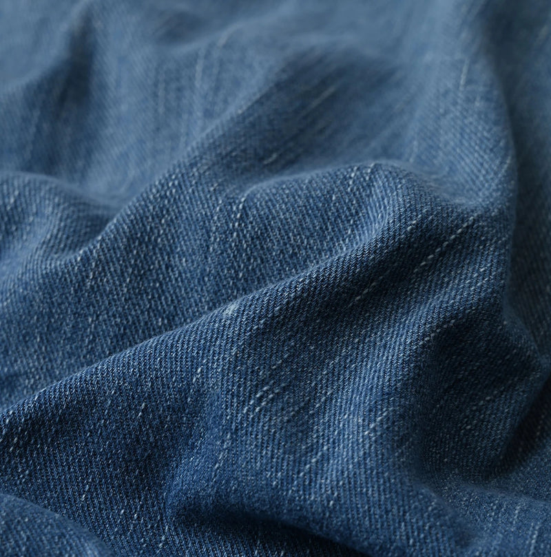 45R 45 Petit Denim Tuck Shirt Dress Distressed - Image 26