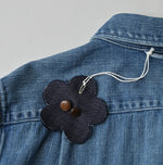 45R 45 Petit Denim Tuck Shirt Dress Distressed