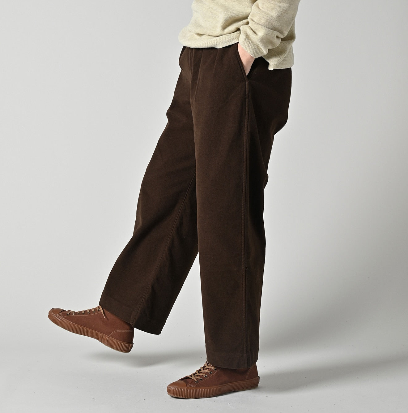 45R Mole Serge Stretch Charlotte Baggy Pants - Image 6