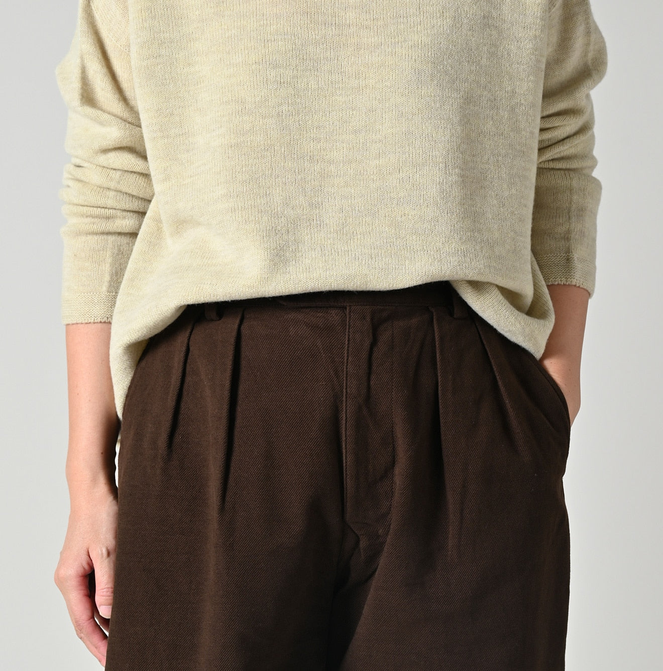 45R Mole Serge Stretch Charlotte Baggy Pants - Image 11