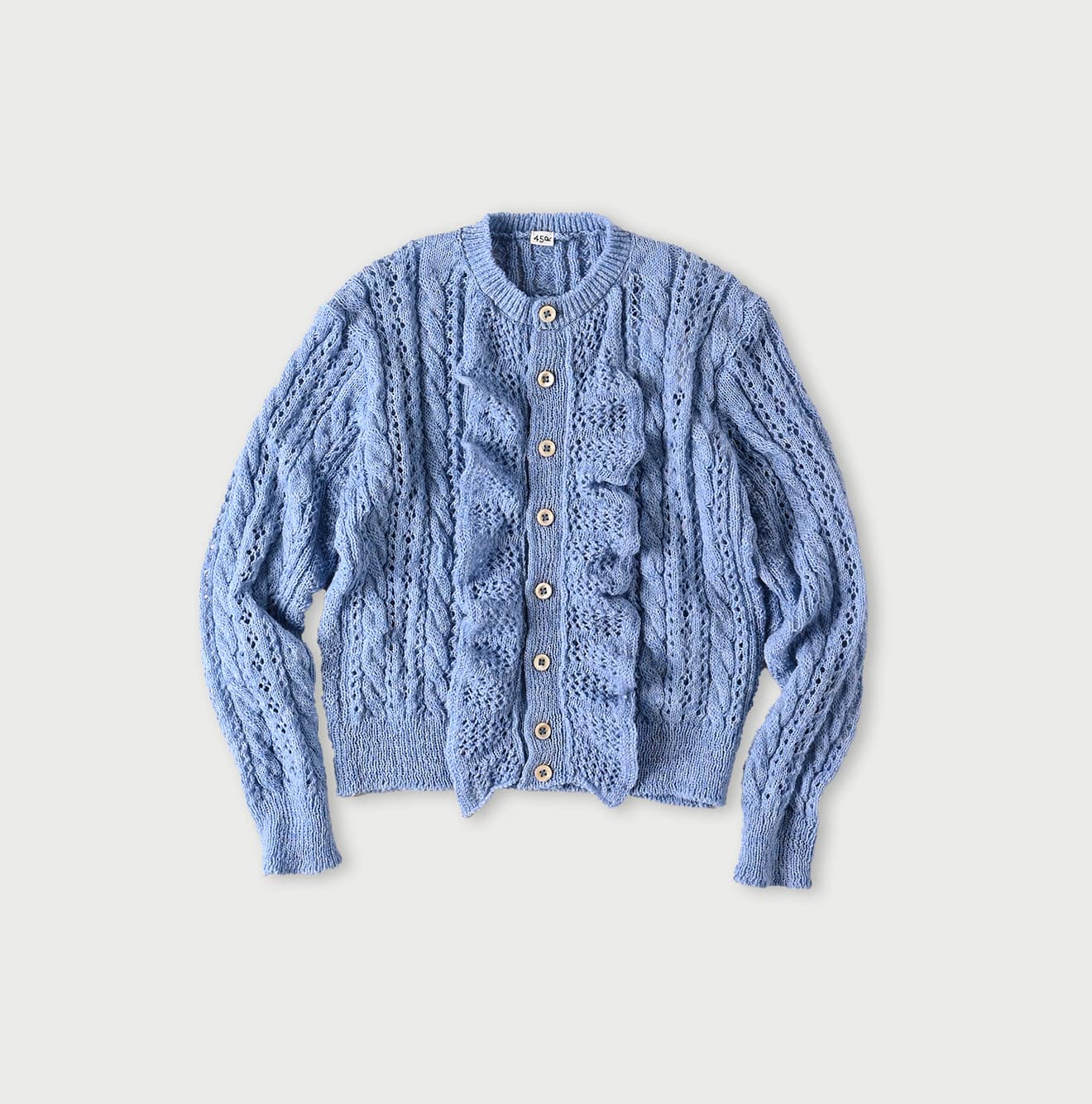 45R Shetland Lace Frilled Cardigan