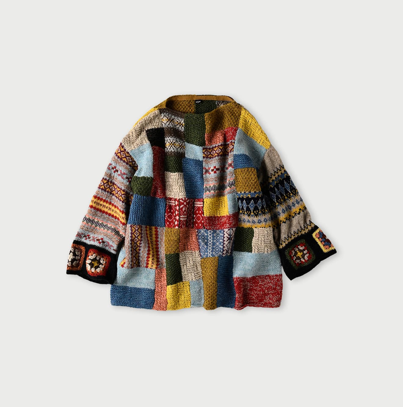 45R Tamatebako Patchwork Tunic Sweater
