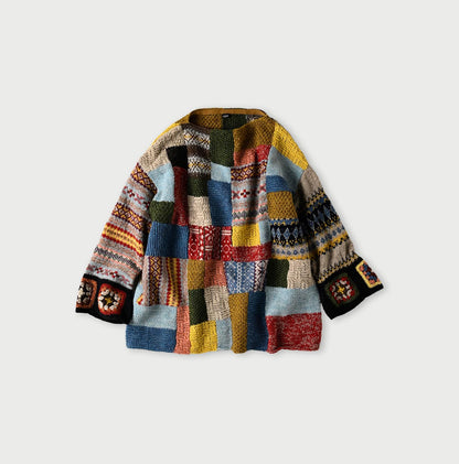 45R Tamatebako Patchwork Tunic Sweater