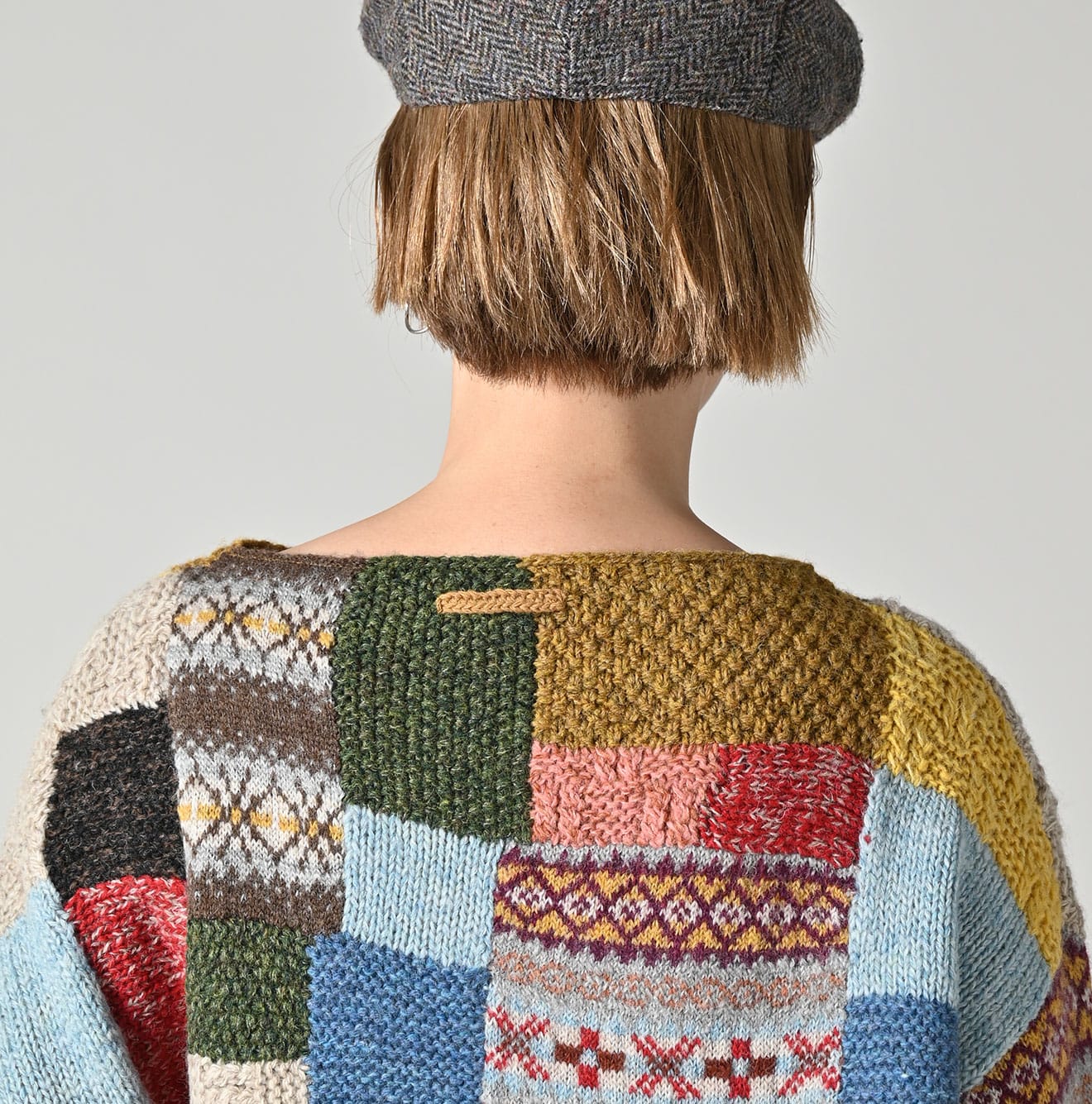 45R Tamatebako Patchwork Tunic Sweater