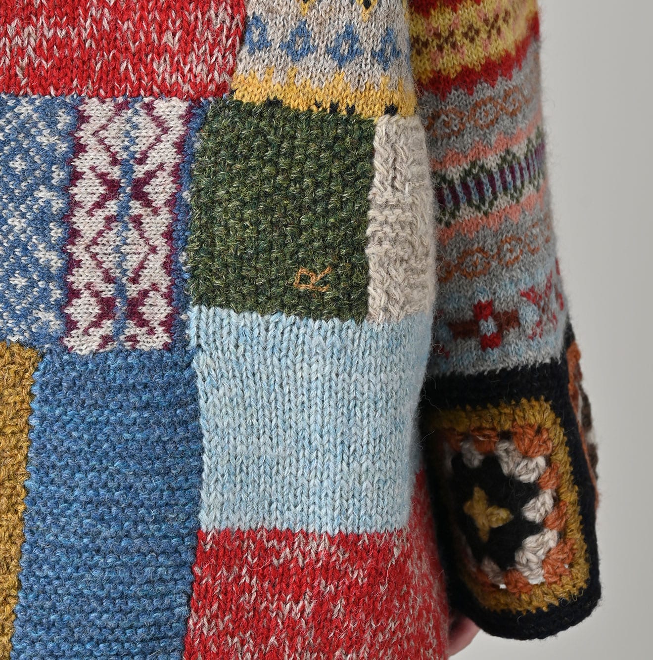 45R Tamatebako Patchwork Tunic Sweater