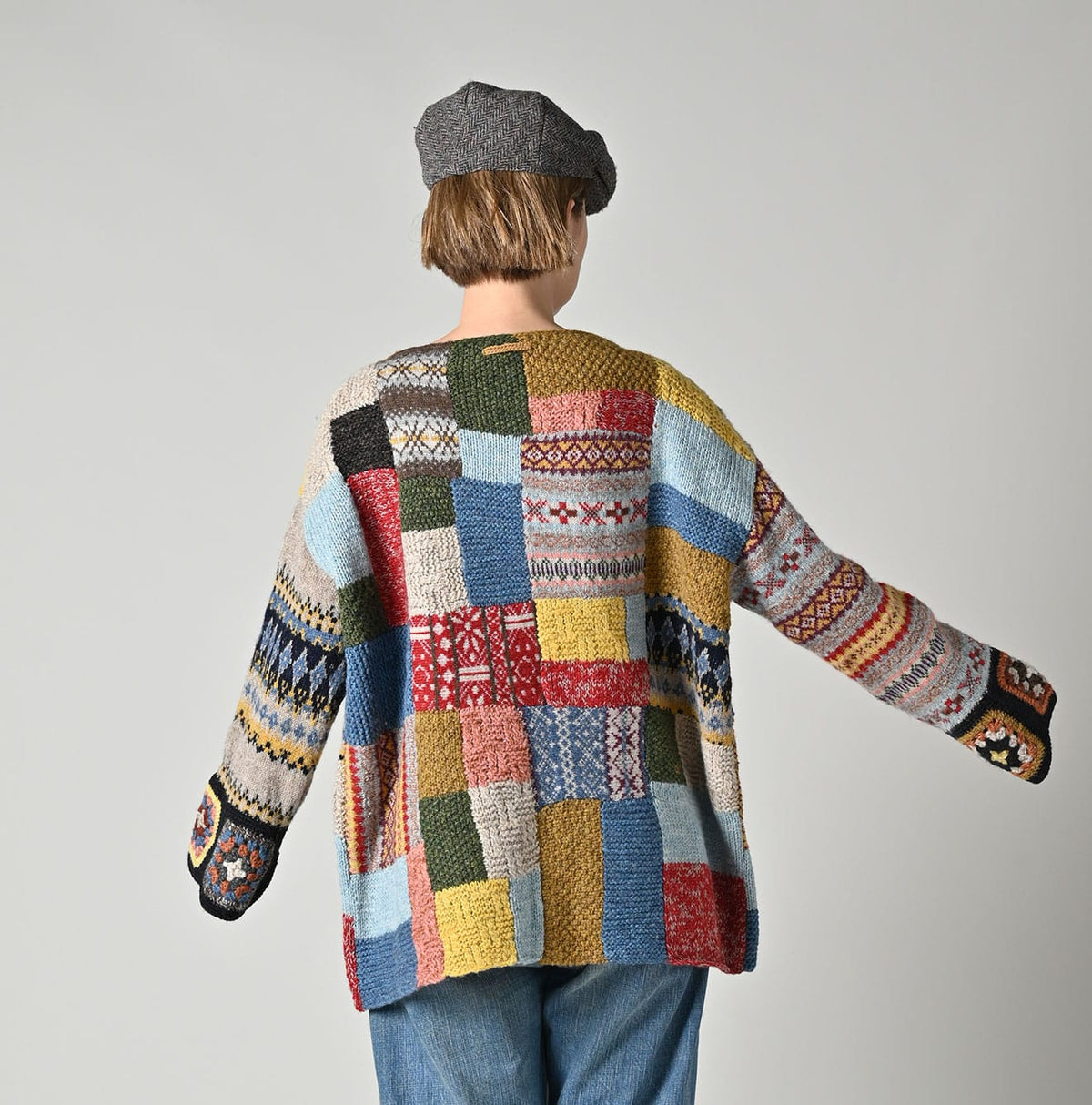45R Tamatebako Patchwork Tunic Sweater