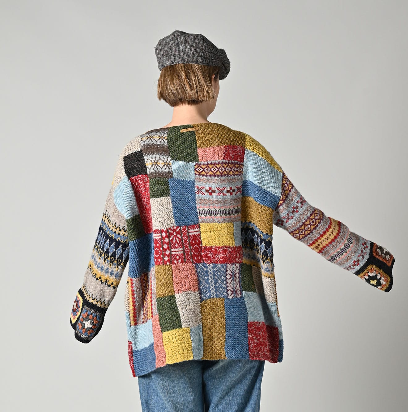 45R Tamatebako Patchwork Tunic Sweater