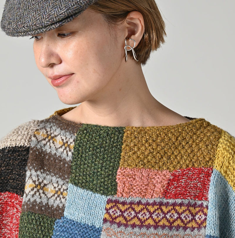 45R Tamatebako Patchwork Tunic Sweater