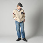 45R Rib Felted Wool Snow Blouson