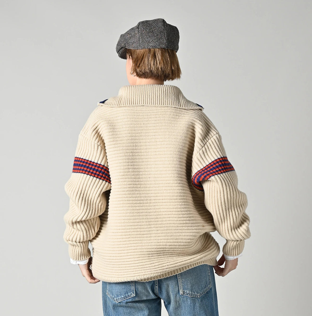 45R Rib Felted Wool Snow Blouson