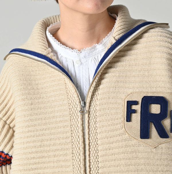 45R Rib Felted Wool Snow Blouson