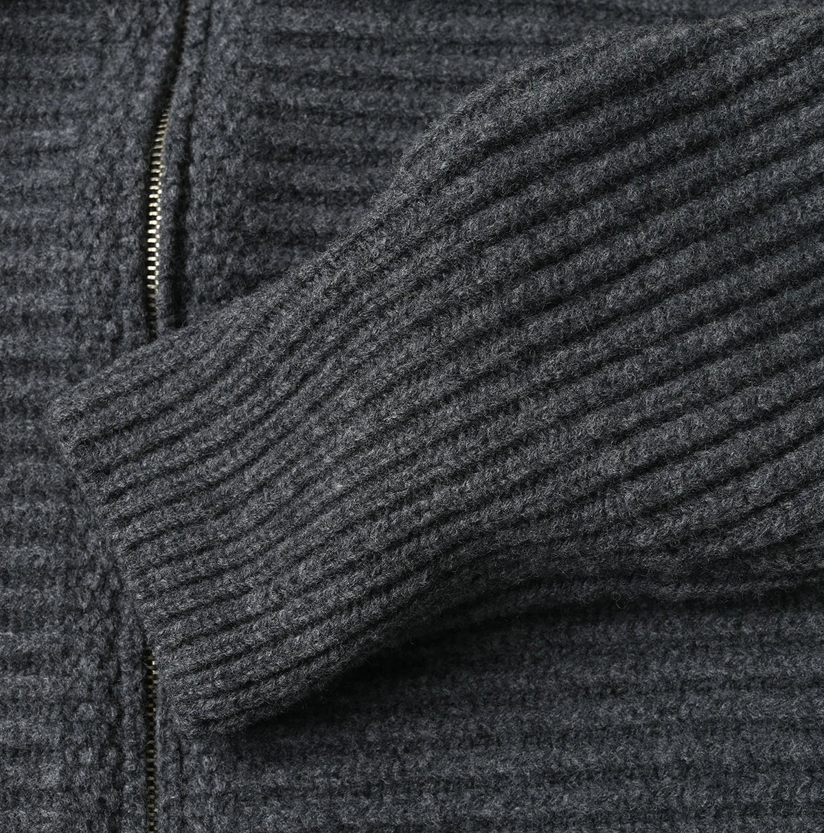 45R Rib Felted Wool Snow Blouson