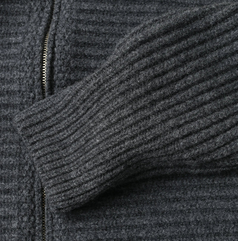 45R Rib Felted Wool Snow Blouson - Image 14