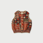 45R Felted Jacquard Patchwork Vest
