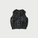 45R Felted Jacquard Patchwork Vest
