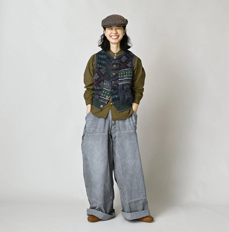 45R Felted Jacquard Patchwork Vest - Image 3