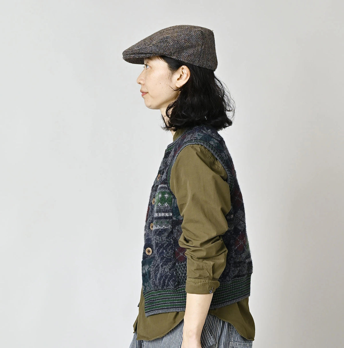 45R Felted Jacquard Patchwork Vest - Image 5