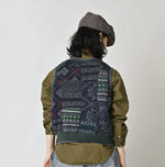 45R Felted Jacquard Patchwork Vest