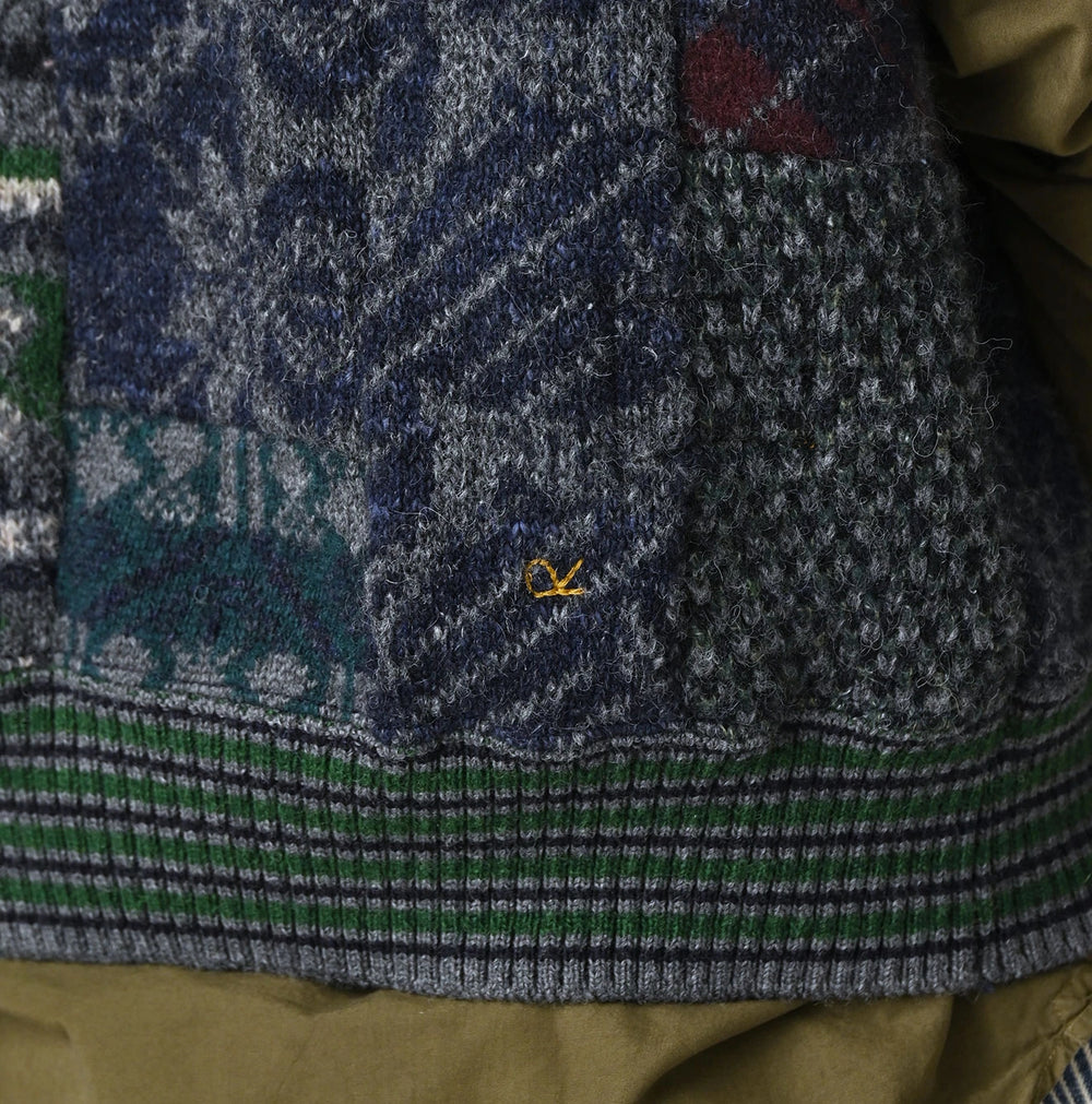 45R Felted Jacquard Patchwork Vest