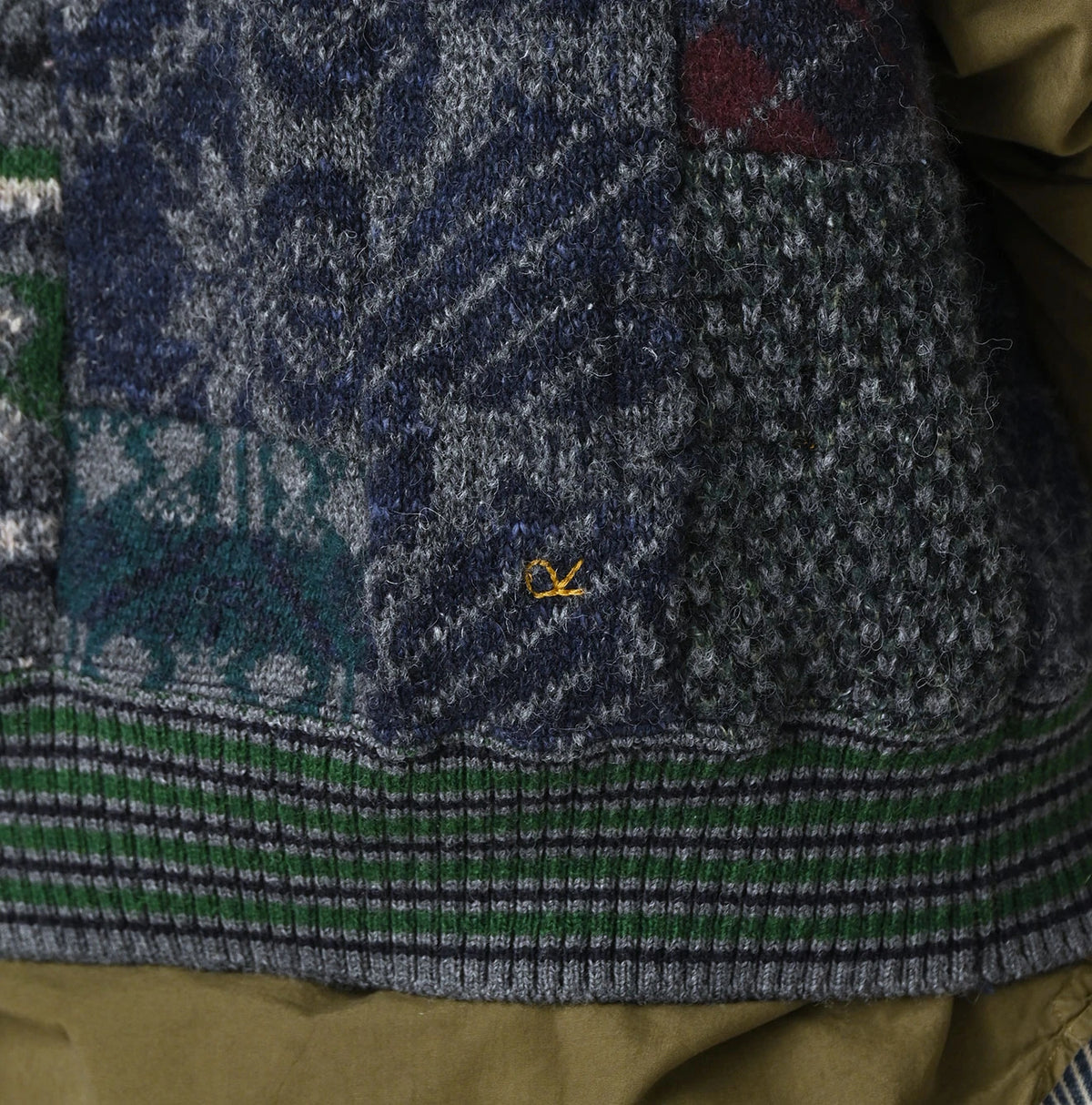 45R Felted Jacquard Patchwork Vest - Image 12