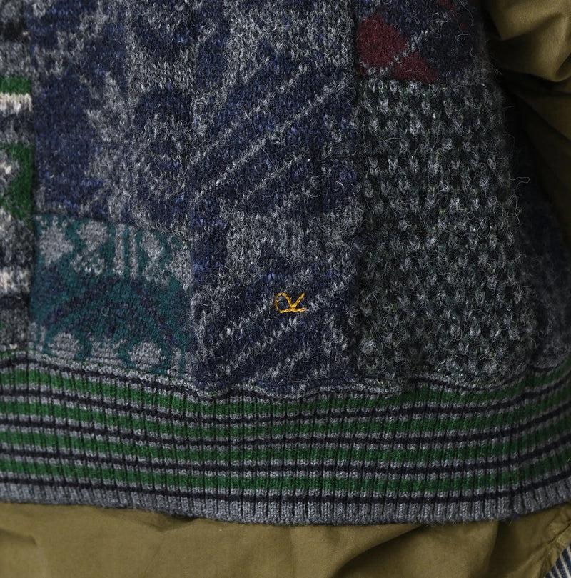45R Felted Jacquard Patchwork Vest - Image 12