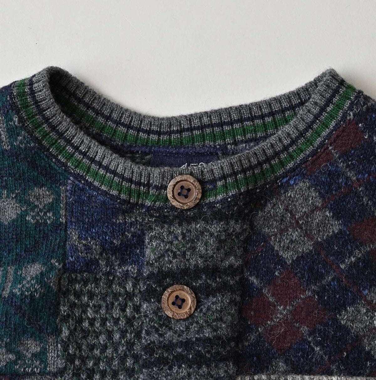45R Felted Jacquard Patchwork Vest - Image 14